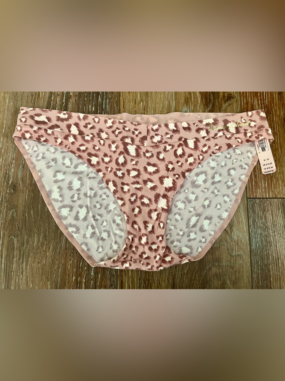 Victoria’s Secret Incredible by VS Silky Bikini Blush Leopard Panties Size Mediu